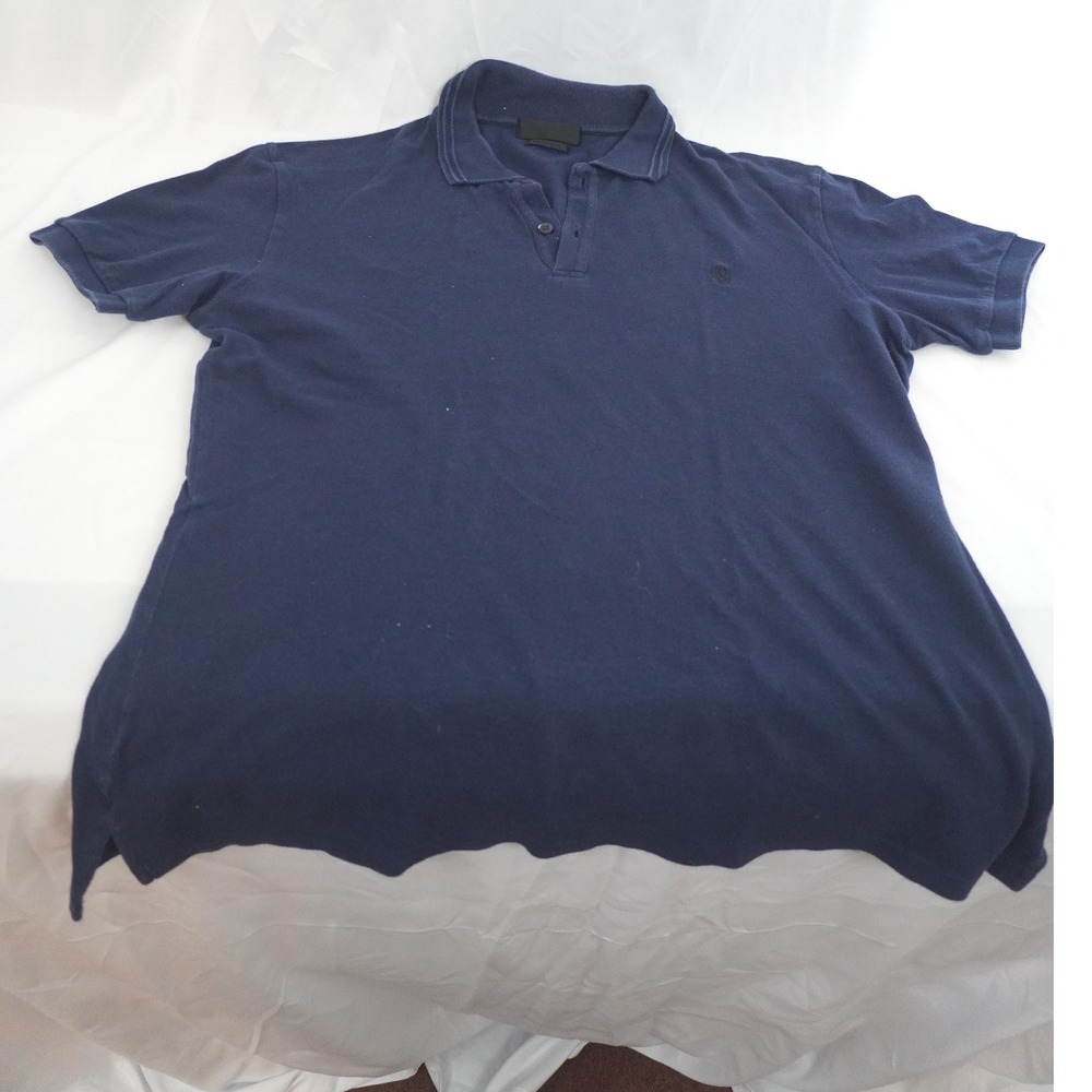 Alexander McQueen Mens Navy Blue Skull Embroidered Pique Polo Shirt Italy M - Picture 5 of 7